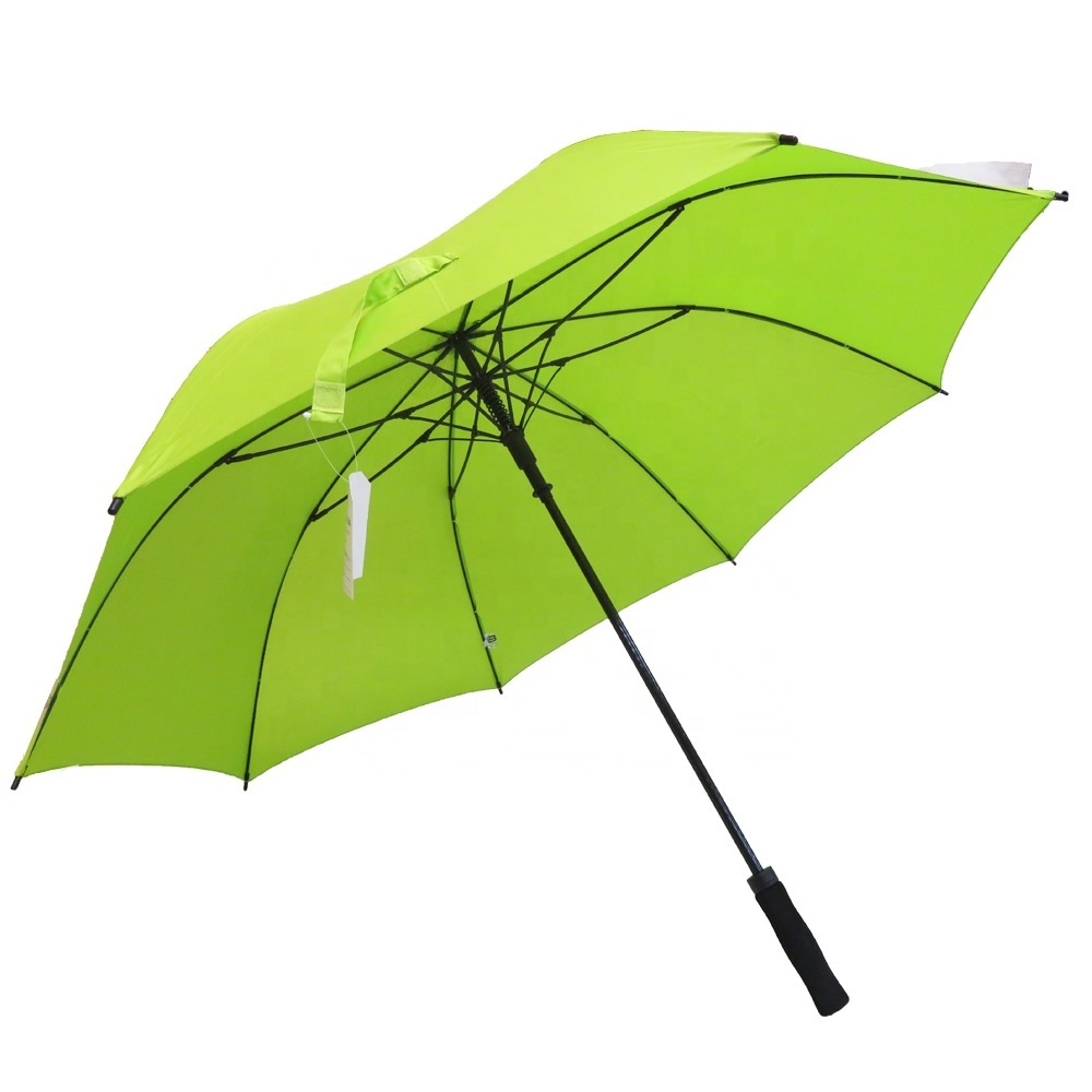 30 inch fruit green fiberglass frame golf size strong windproof big sport umbrella