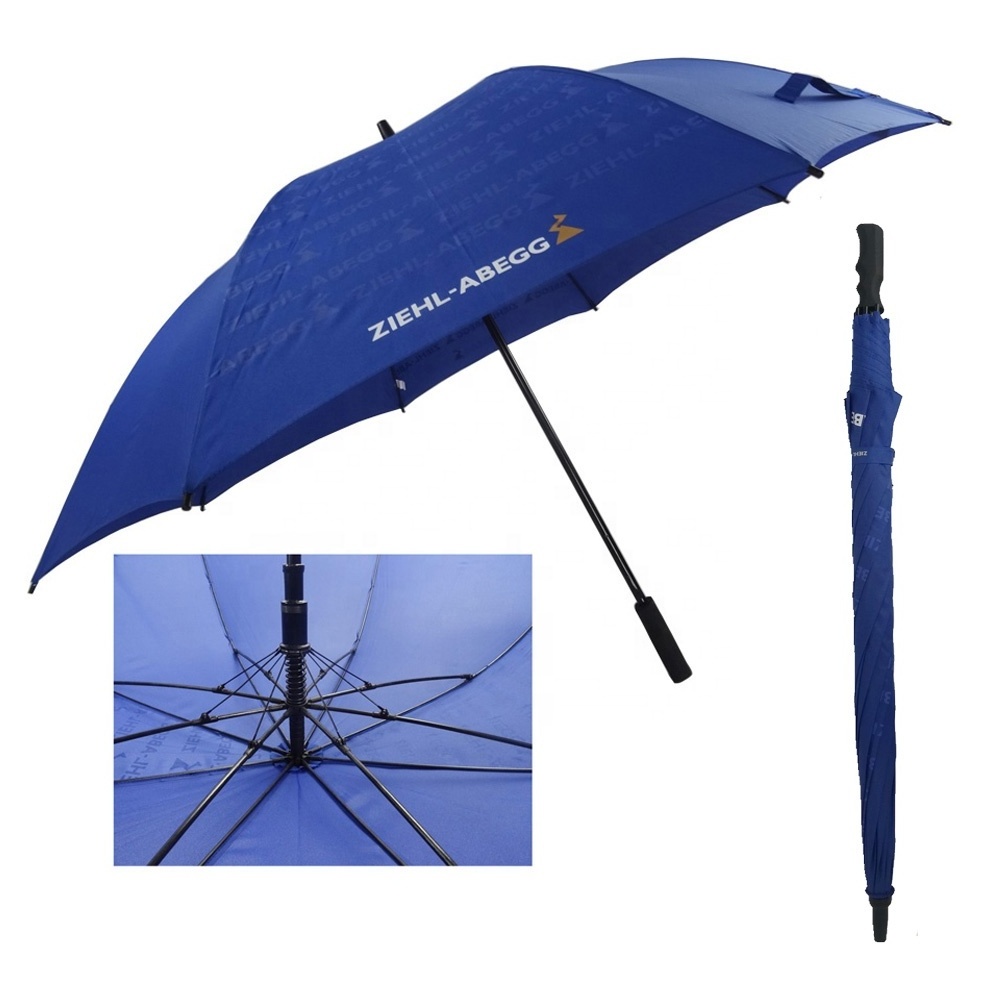 27 inch custom made semi automatic umbrella straight golf promotion gift umbrella