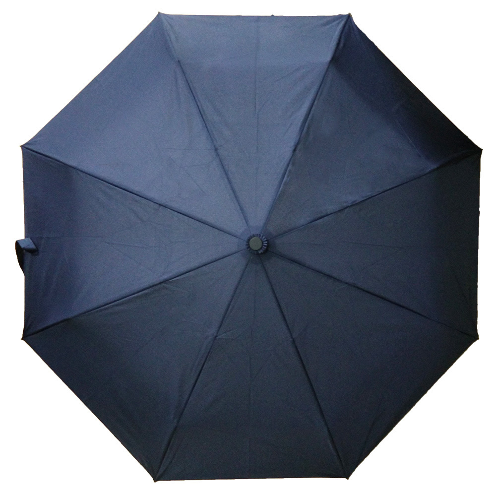 Fully Automatic 3 Fold Promotional Foldable Black Mini Umbrella for Purse