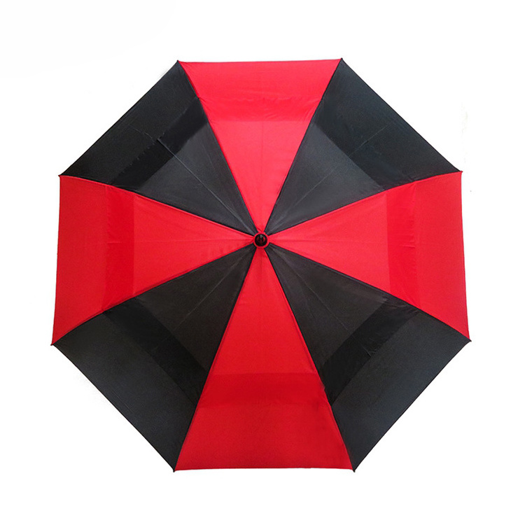 Custom Logo Guangzhou Golf Club Umbrella In Black And White