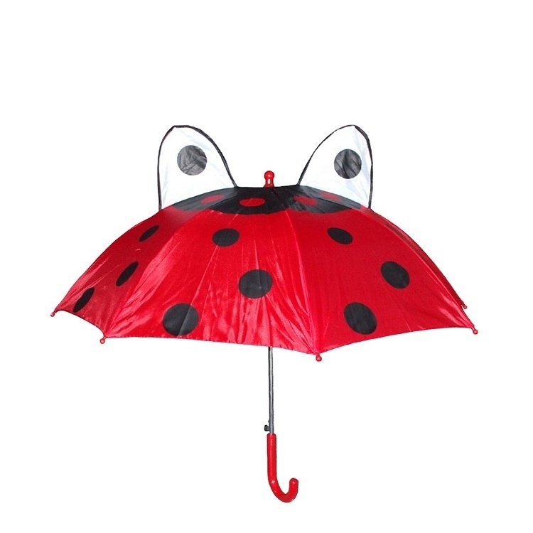 Cheap Plastic Dot Red Choice 3d Ladybug Cute Kid Umbrella