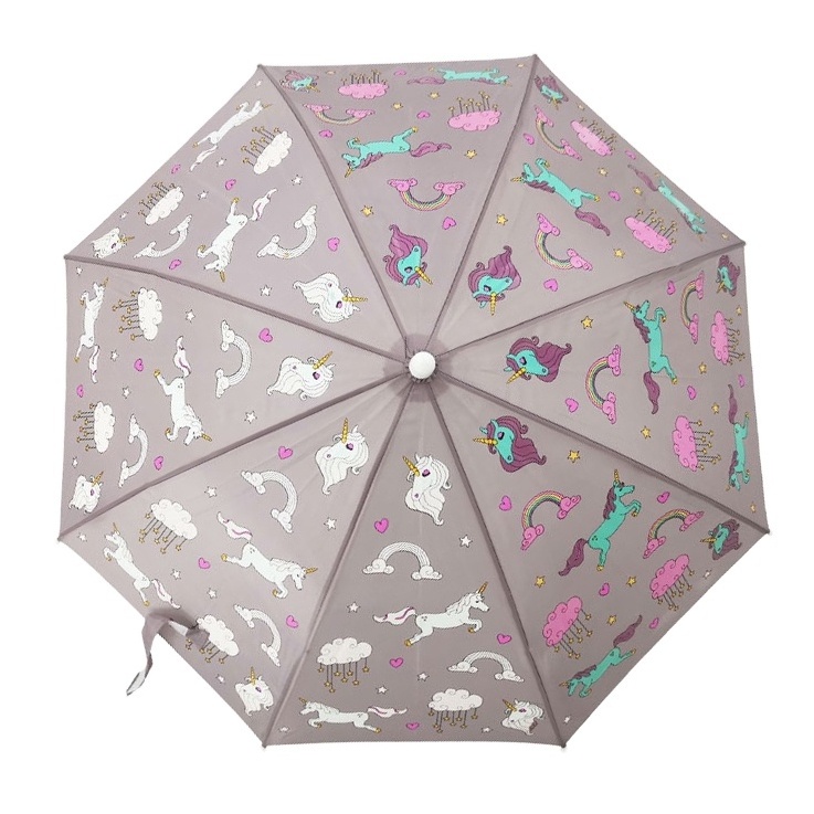 2022 Custom Water Magic Color Change Novelty Kid Umbrella For Uk Child