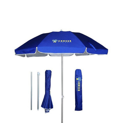 Blue Color High Quality Custom Promotion List Print Beach Outdoor Big Umbrella beach umbrella