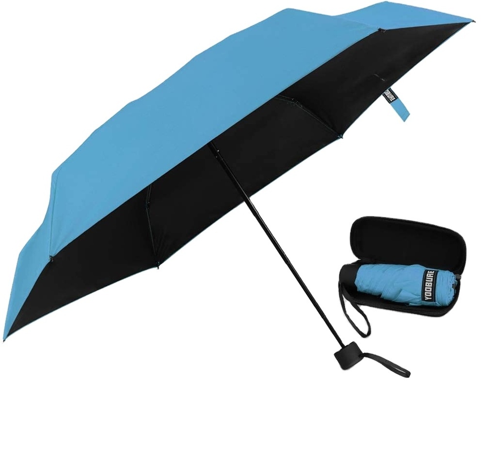 Small Mini Umbrella with Case Light Compact Design Perfect for Travel Lightweight Portable Parasol Outdoor Sun&Rain Umbrellas