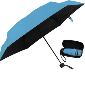 Small Mini Umbrella with Case Light Compact Design Perfect for Travel Lightweight Portable Parasol Outdoor Sun&Rain Umbrellas