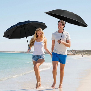 3 fold Full Automatic 10 Ribs Reverse Inverted Windproof Umbrellas for Rain and Sun