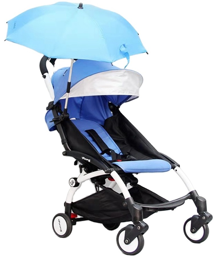 Enlarge Size Custom Baby Stroller Umbrella Parasol 190T Polyester Black Uv Coating Inside Uv Protection,polyester for Children