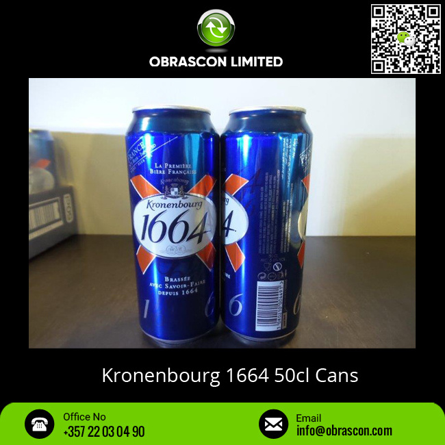 Top Selling 5% Alcohol Kronenbourg 1664 50cl Cans Beer