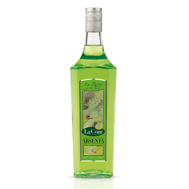 70% Alcohol La Cour Absinthe 700ml, 1L Green Liqueur