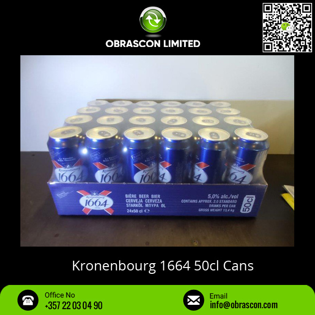 Top Selling 5% Alcohol Kronenbourg 1664 50cl Cans Beer