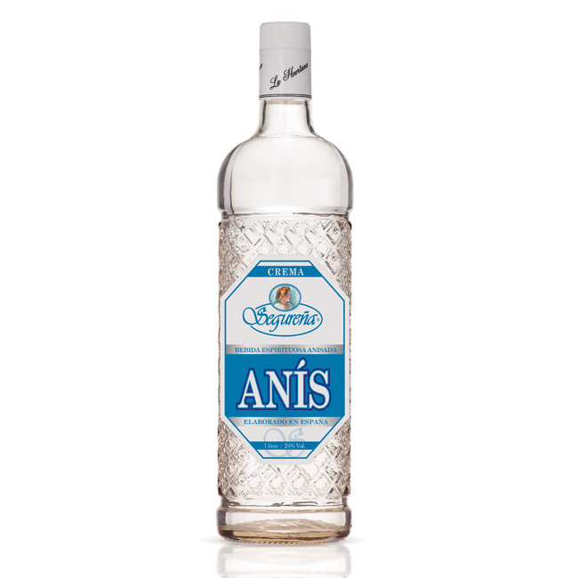 Segurena Cream Anisette Liqueur with 24% Alcohol in 1L Bottle