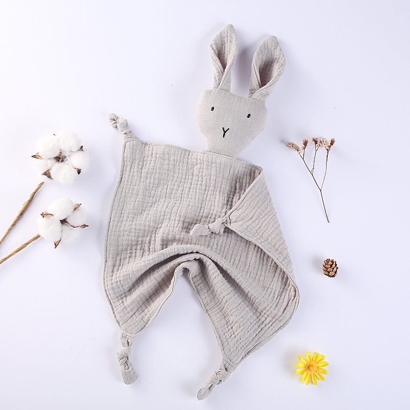 Bunny Lovey Baby Blanket Muslin Lovey Bunny Baby Gift Cute Animal Lovey for Personalized Baby Keepsake Rabbit Nursery Decor