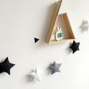 DIY Nursery Room Decor Nordic Cotton Stars Wall Hanging Kid Play Room Tent Wall Shelf Decor Stars Hanging for Kids Room Decor