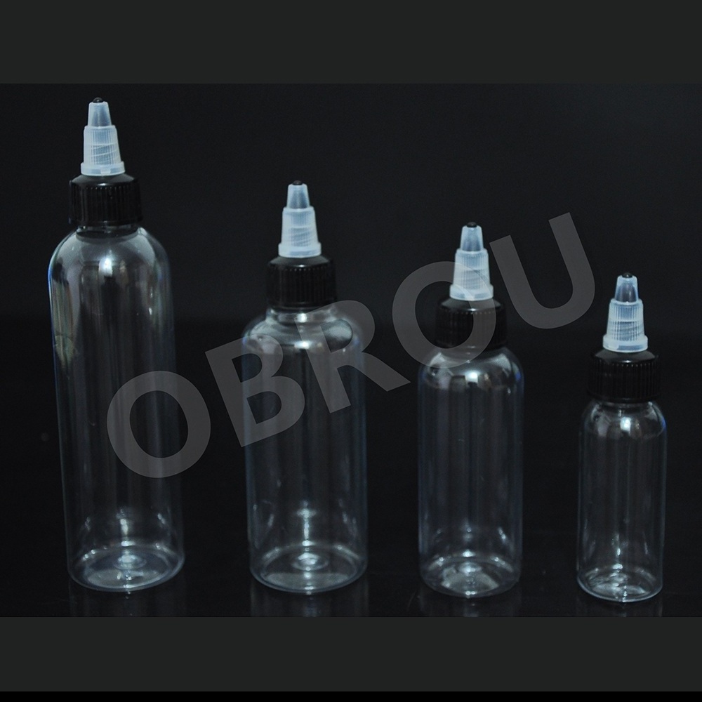 1oz 2oz 3oz 4oz 8oz16oz 32oz LDPE  twin neck twist screw lid pharmaceutical plastic squeeze mixture glue bottle