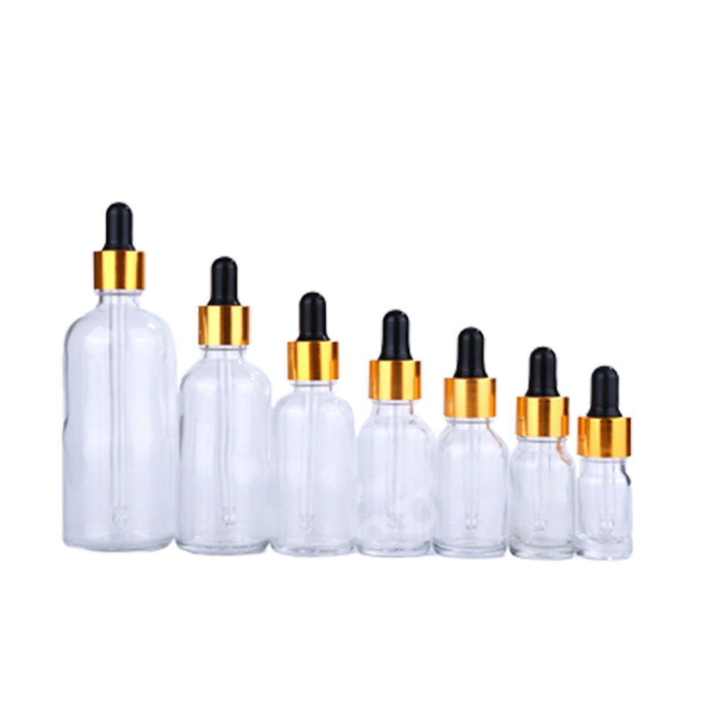 5ml 10ml 15ml 20ml 30ml 50ml cosmetic oil perfume bottle transparent amber white black pink glass dropper bottles