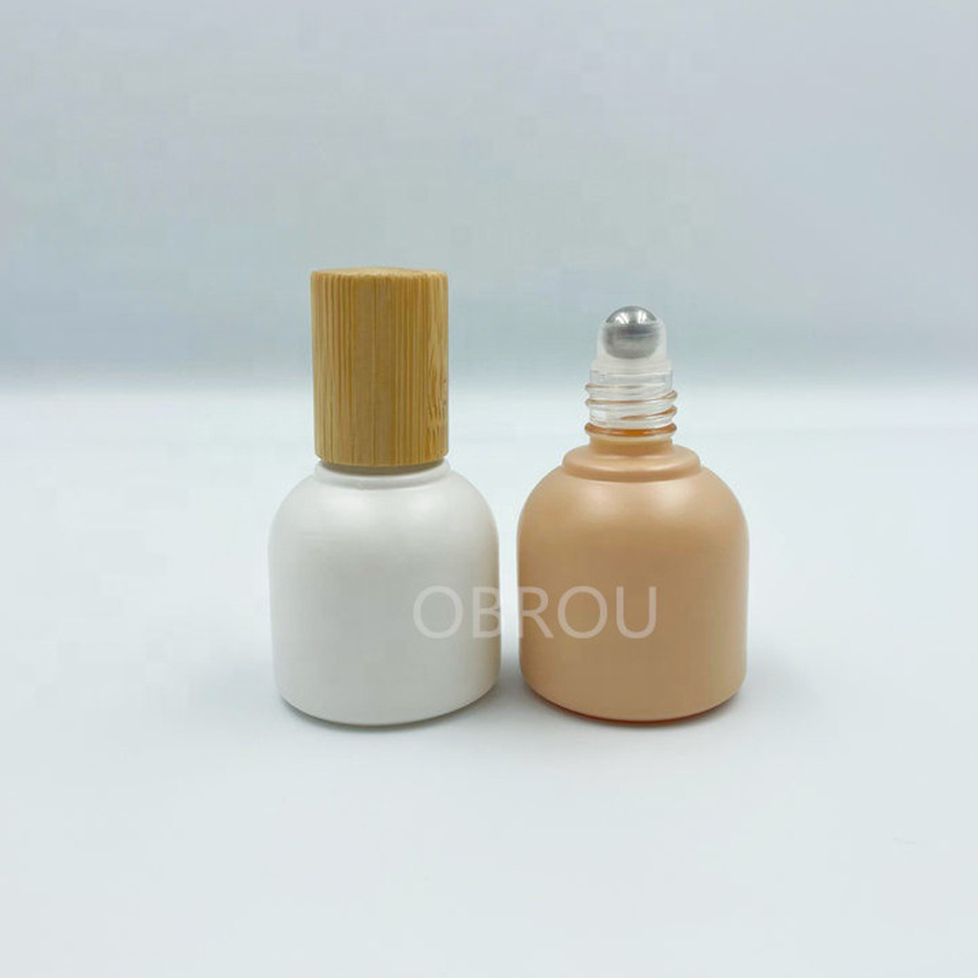 2022 New ball bottle 10 ml empty perfume oil roller pink bottle with customized packaging box wholesale