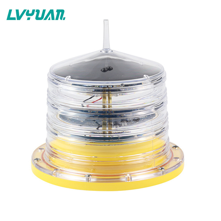 Solar LED Aviation Obstacle Light / Aircraft Flashing Warning light /Tower Obstruction Light