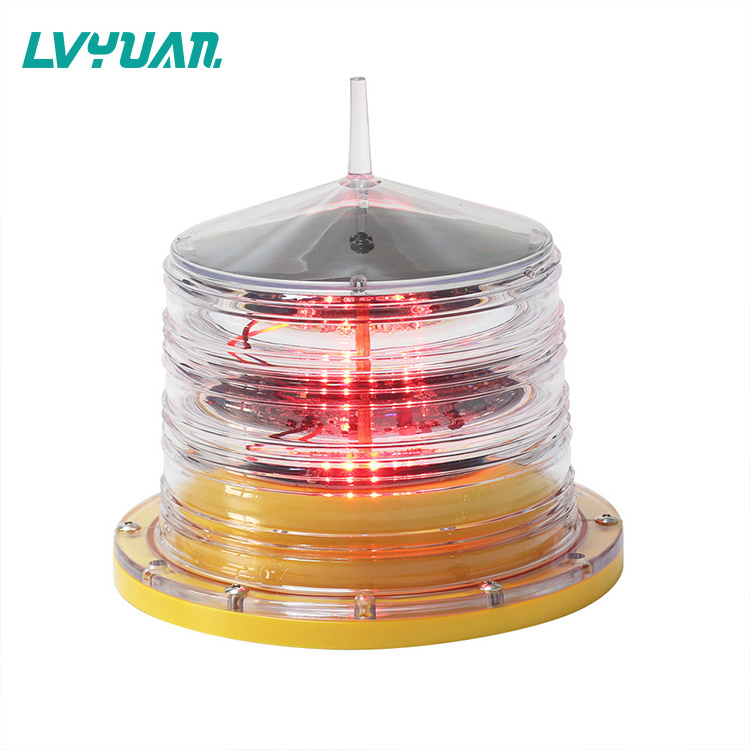 Solar LED Aviation Obstacle Light / Aircraft Flashing Warning light /Tower Obstruction Light