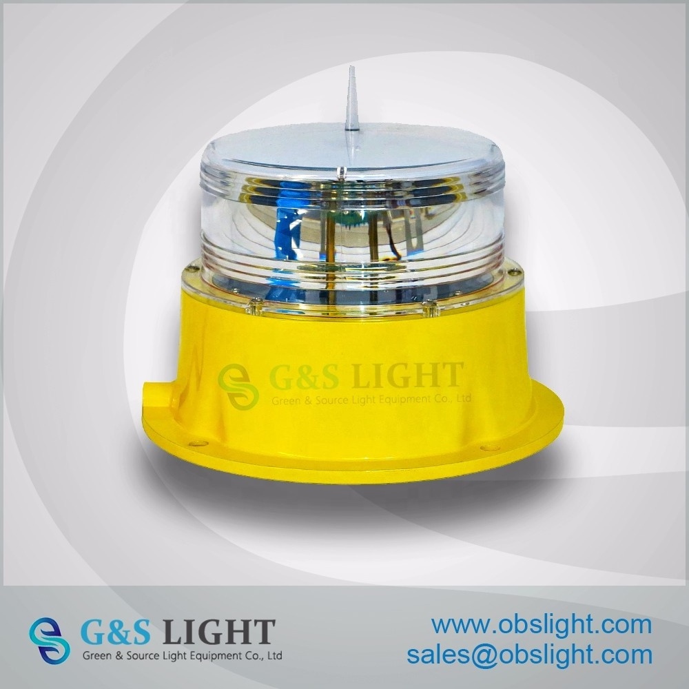 GS-MI-E medium intensity type B AWL aircraft warning light, external powered aviation obstruction light