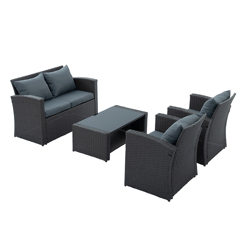 2024 PE Wicker Rattan Outdoor Furniture Sofa Garden Set Patio Furniture Rattan Furniture