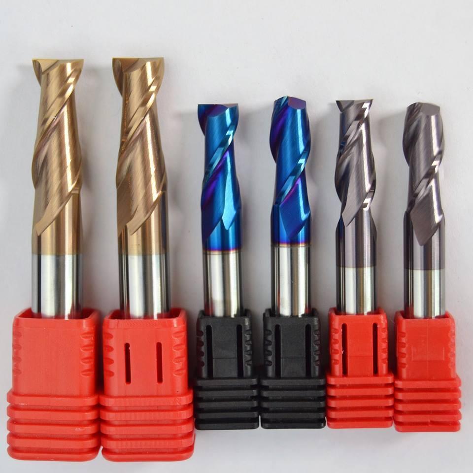 High quality OBT CNC Milling Cutter for Stainless Steel HRC55 6*75mm Solid carbide corn teeth End Mills