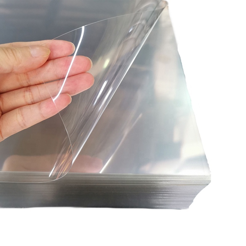 Printable 200 micron transparent plastic pet sheet for folding boxes