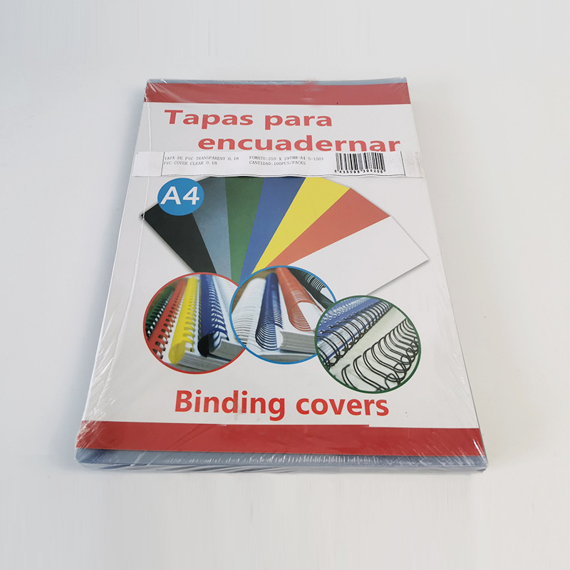 200 Micron Rigid Clear Plastic A4 pvc binding Cover