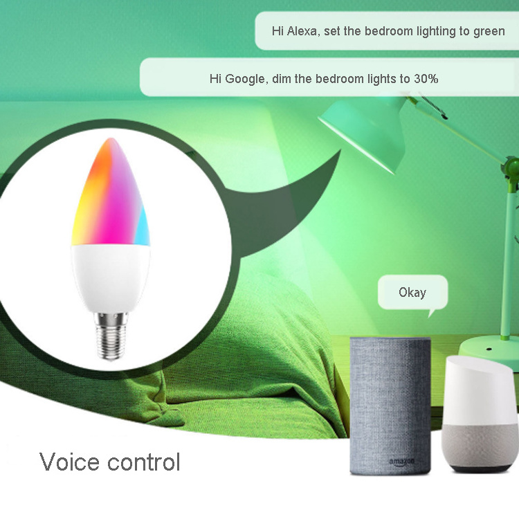 Tuya Wifi E14 Smart LED Bulb 4.5W RGBCW App Control