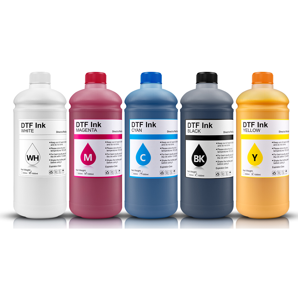 Ocbestjet Water Based Transfer Ink Packs Screen Textile Printing Dtf Pet White Textile Pet Ink DTF Film Transfer DTF Printer Ink