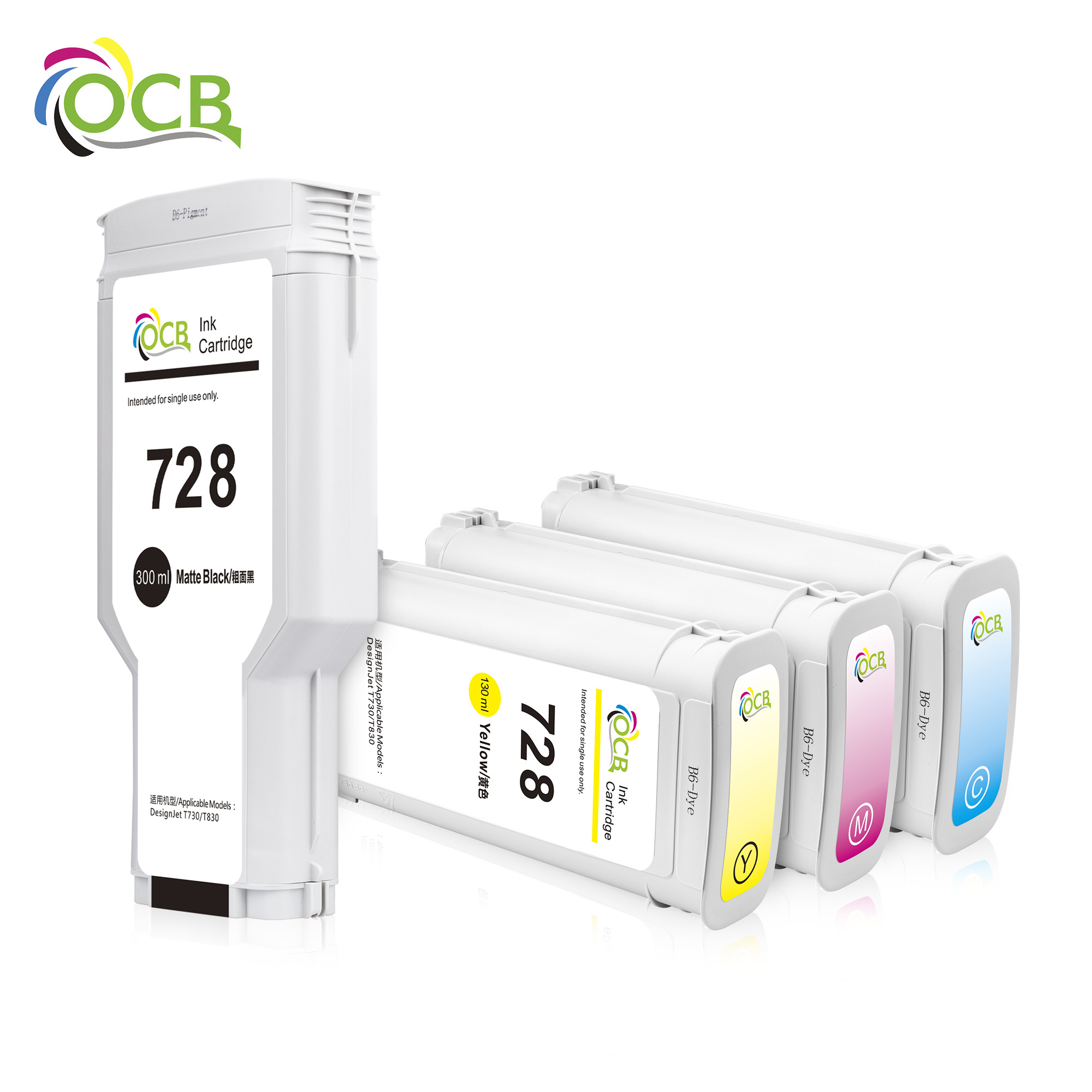 OCBESTJET 300ML For HP 728 Ink Cartridge  For HP DesignJet T730 T830 Printer