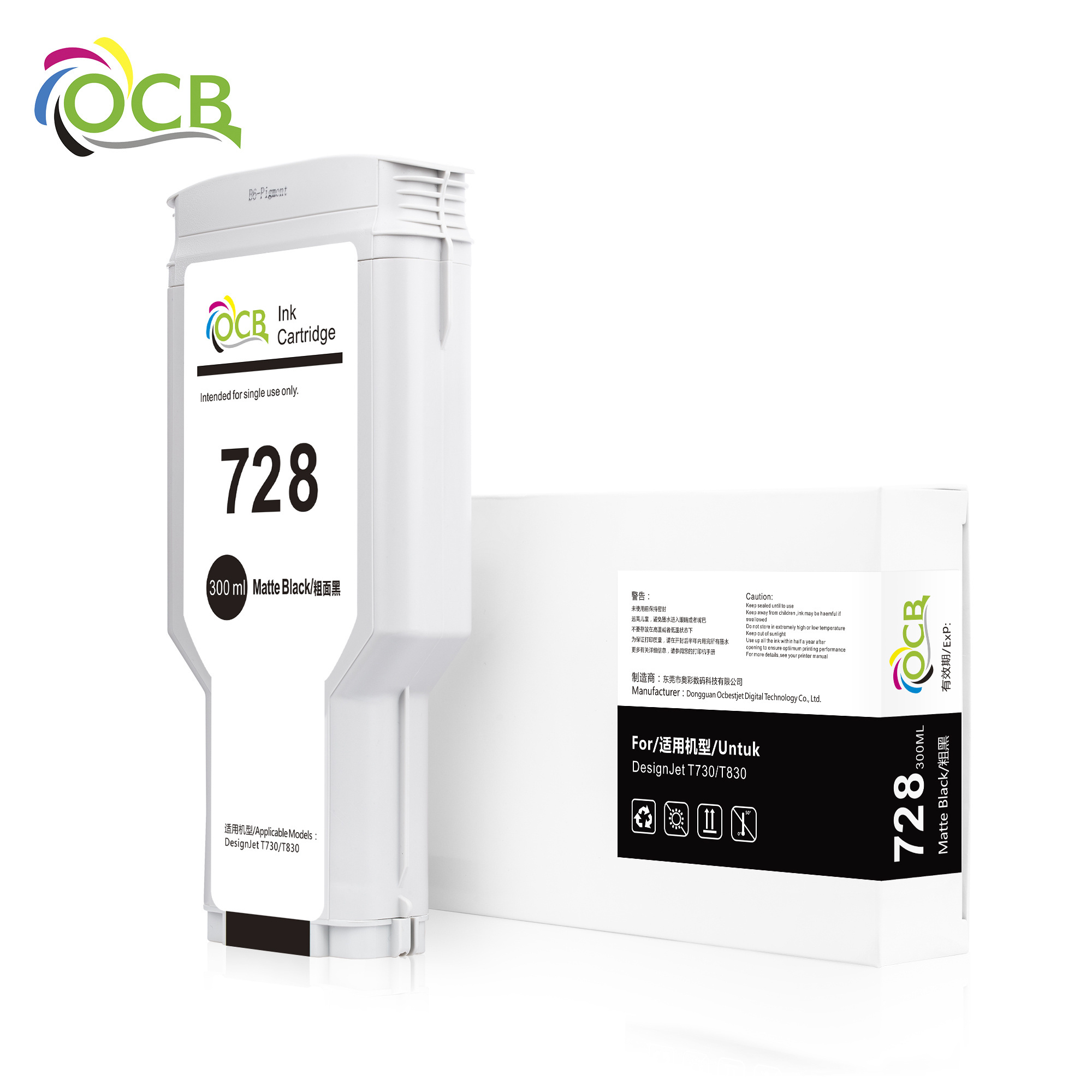 OCBESTJET 300ML For HP 728 Ink Cartridge  For HP DesignJet T730 T830 Printer