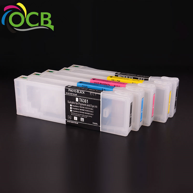 Ocbestjet Empty Refillable Ink Cartridge With Chip For Epson Ink Cartridges 9700 7710 9710 7700 Printer