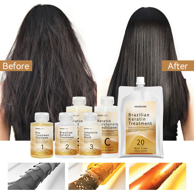 Wholesale Hair Relaxer Straightener Cream Pure Bio Straighten Cure Lotion Nano Brazilian Keratin Hair Treatment