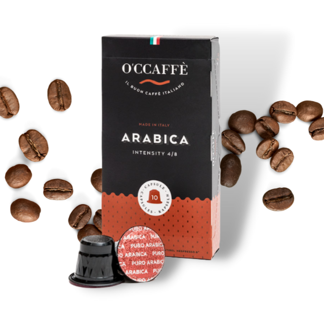 Made In Italy Best Quality O'ccaffe Nespresso Compatible Arabica Coffee Capsules For Ice Coffee