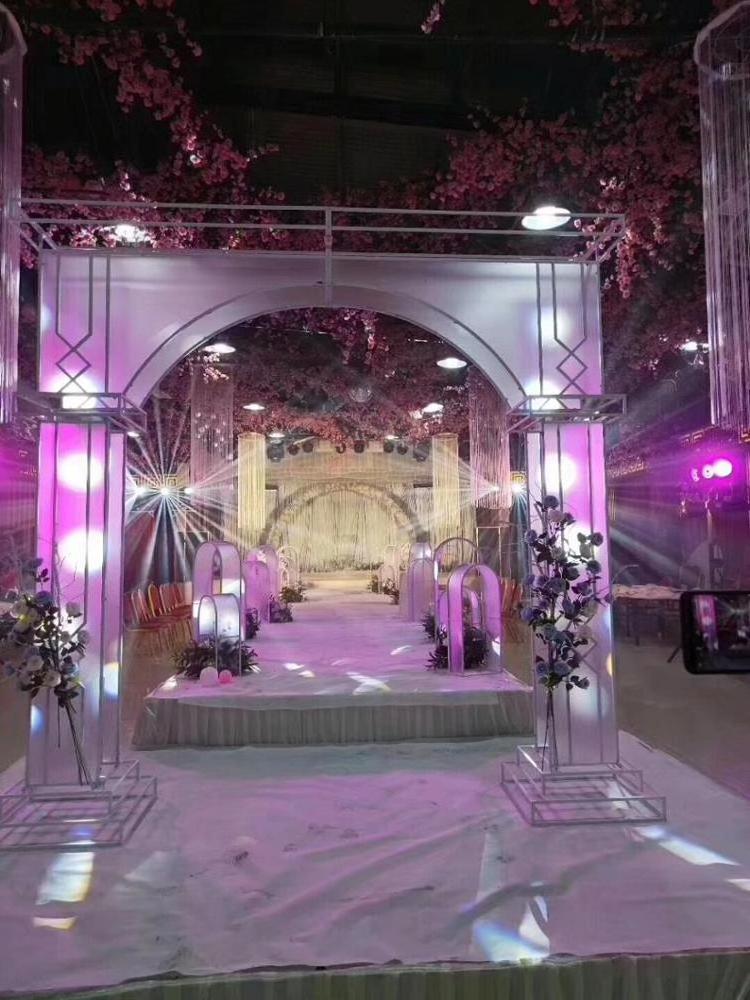 Wedding Iron backdrop Golden Elegant arch door Cheaper Price for nice decoration Events Backdrops Gazebo