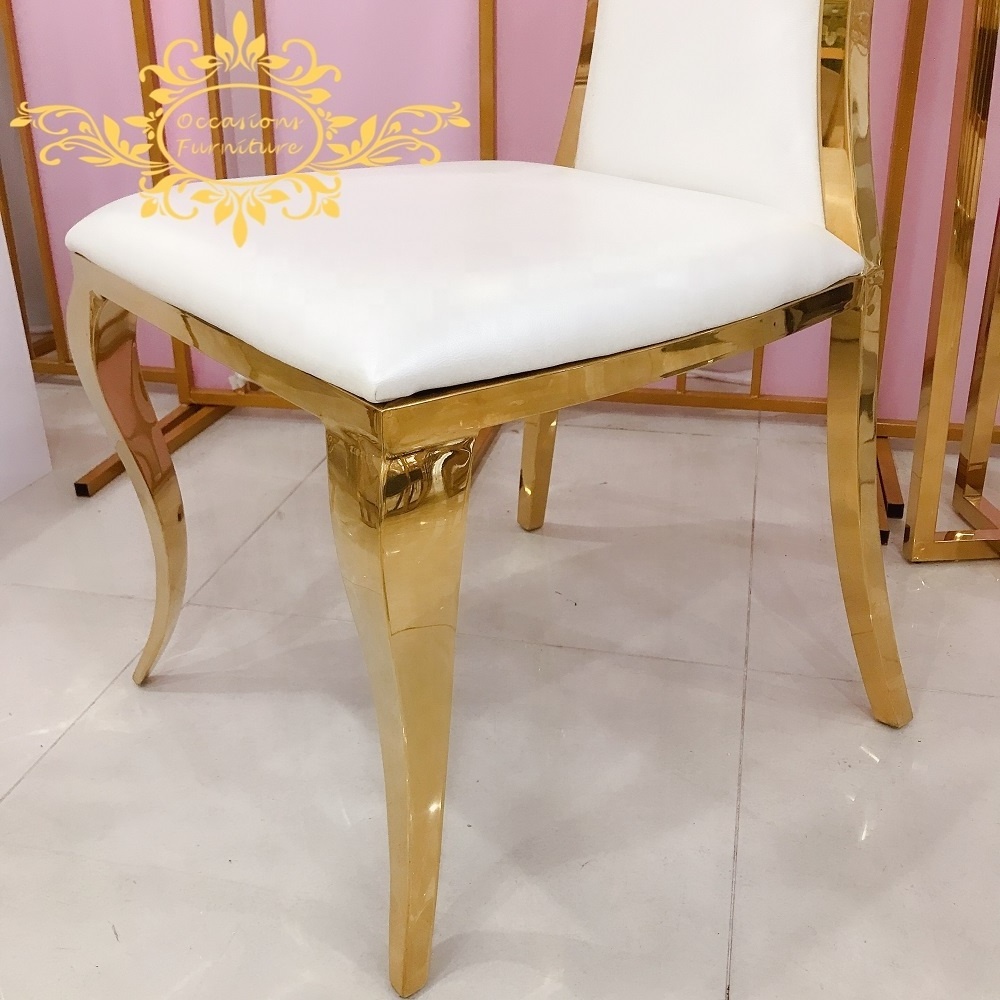 wedding decoration chairs wedding king and queen golden chairs for sale Stainless Steel Furniture Chairs