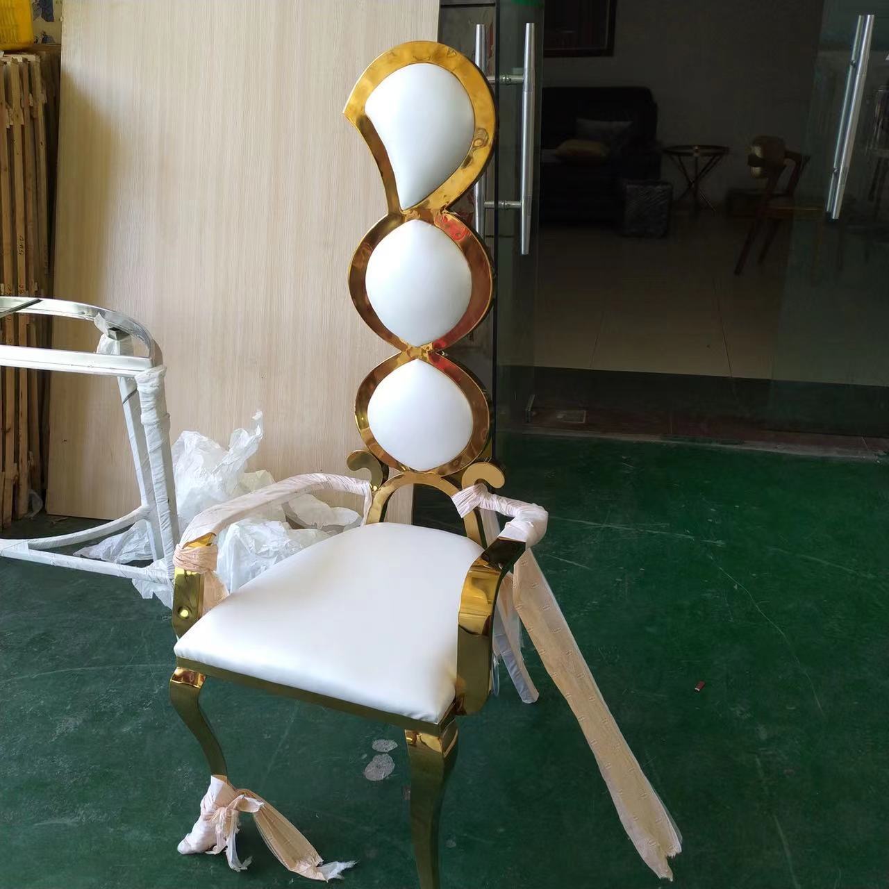 Wedding Bride and Groom Golden Arm Chair