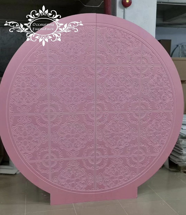 Pink wall panel 3d board Round Wall for Wedding and Events Party Rentals wedding backdrop