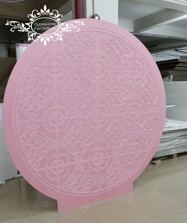 Pink wall panel 3d board Round Wall for Wedding and Events Party Rentals wedding backdrop