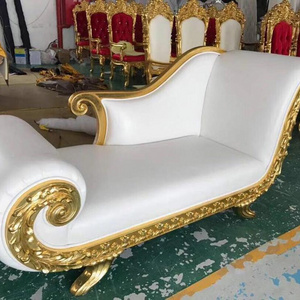 King Wedding sofa Bride and Groom Couch Sofa wooden frame royal sofa