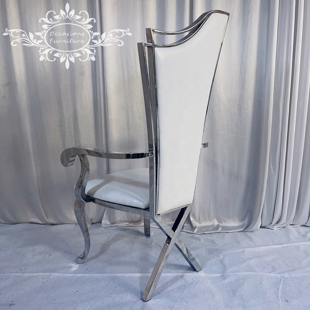 Silver Hot Sales Stainless Steel Wedding Arm Chairs