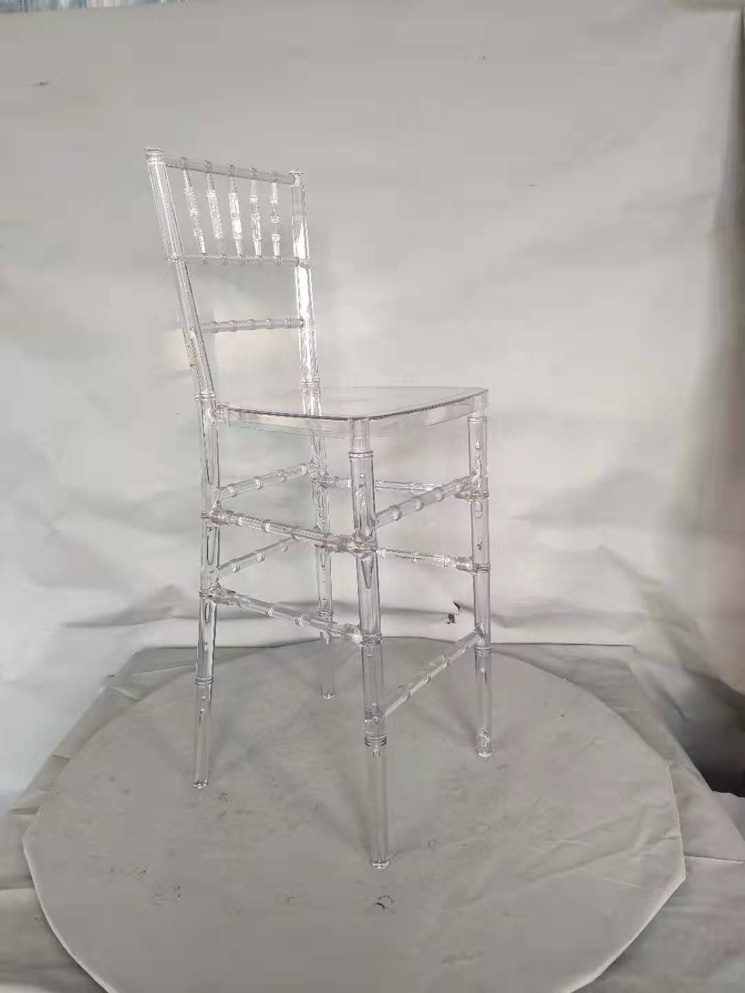 Resin Chiavari PC Tiffany Clear Bar Chairs