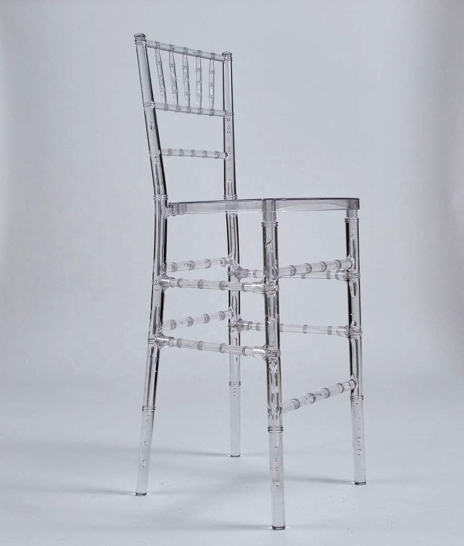 Resin Chiavari PC Tiffany Clear Bar Chairs