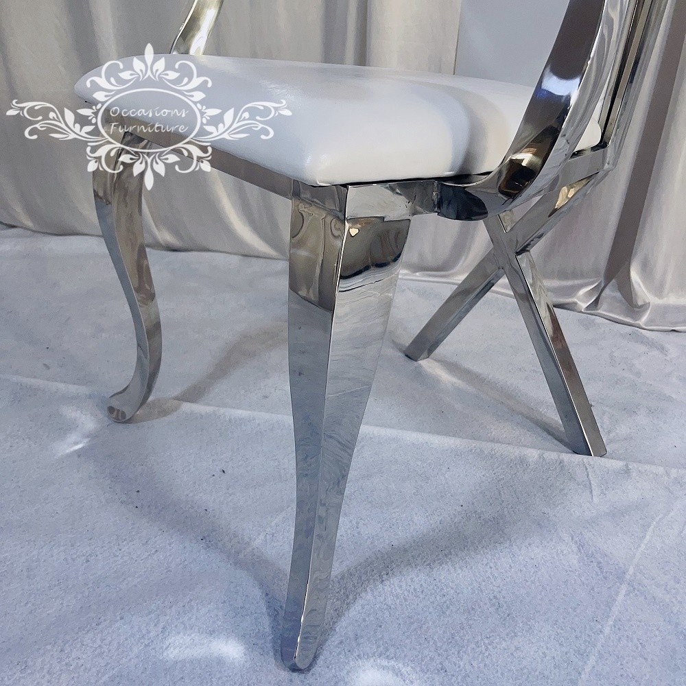 Silver Hot Sales Stainless Steel Wedding Arm Chairs