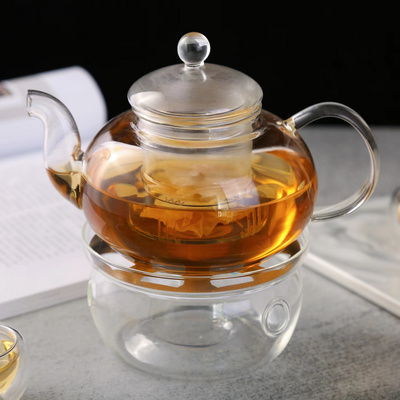 400ml 600ml 800ml 1000ml Loose Leaf Tea Maker Tea Brewer Borosilicate Clear Tea Kettle Glass Teapot with Removable Infuser