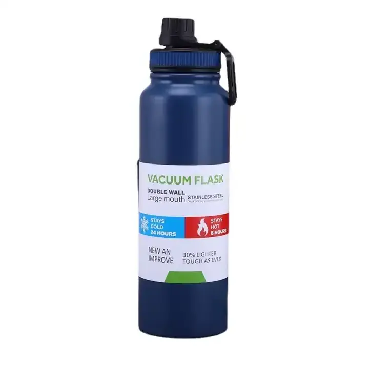 Outdoor sports kettle 700/1000ml Double Wall Vacuum Flask direct drinking 304 stainless steel insulated wide mouth Sports Bottle