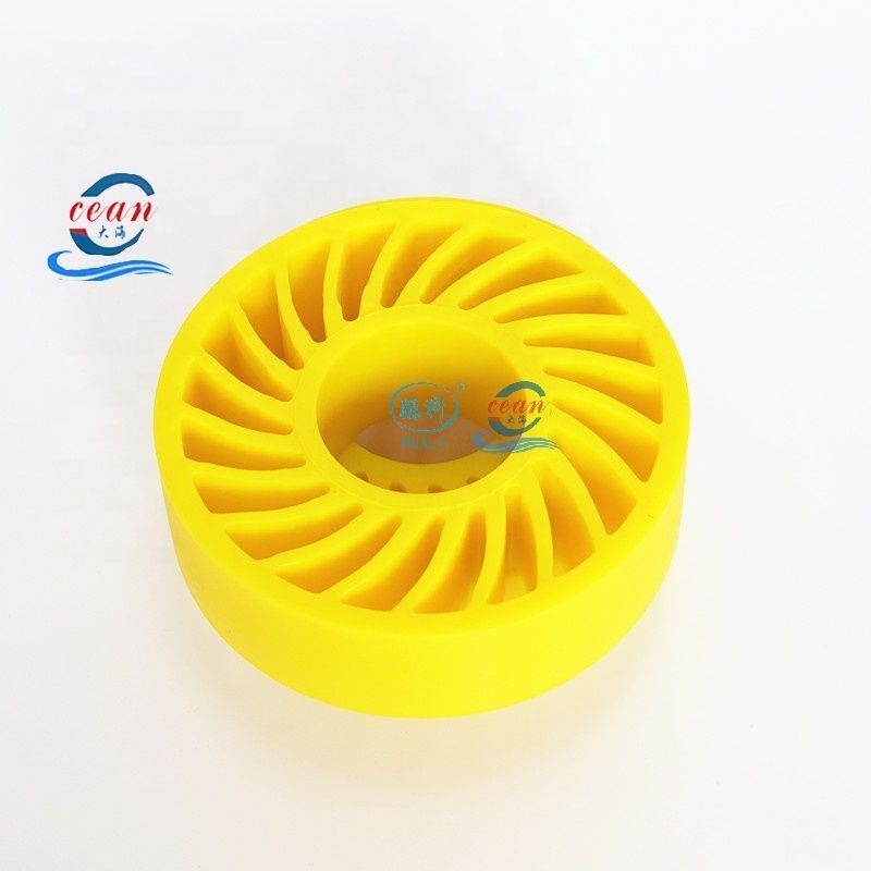 Hot selling polyurethane sun wheels paper feed rollers PU non crush wheels