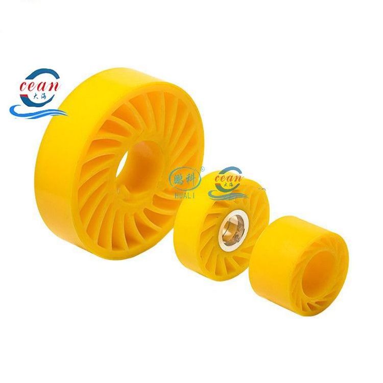 Discount price polyurethane sun wheels paper feed rollers PU non crush wheels