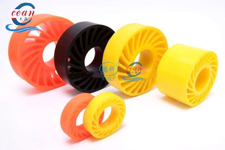 Ocean polyurethane sun wheels paper feed rollers PU non crush wheels