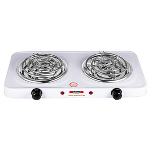 Factory prices double coil cooktop hot plate 2 burner kitchen electric appliances two Spiral plate electric stove